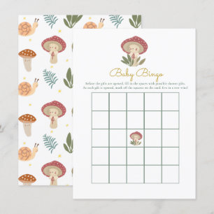 Kleine Pilzspülung Baby Shower Game Baby Bingo Enc Begleitkarte