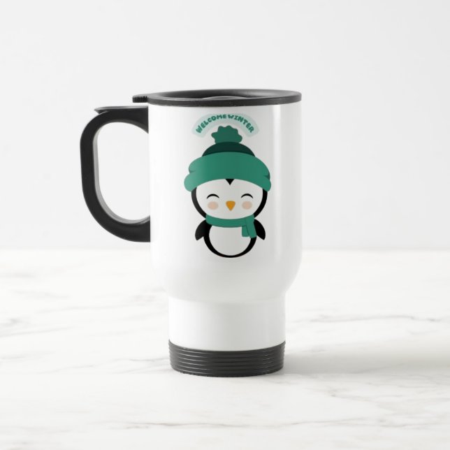 Kleine Pinguin-Tasse Reisebecher (Links)