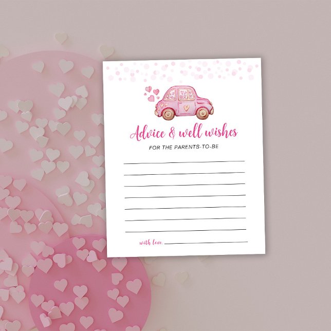 Kleine Pink Car Advice Card (Von Creator hochgeladen)