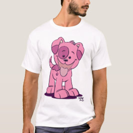 Kleine, pinkfarbene Welpenkinder T - Shirt
