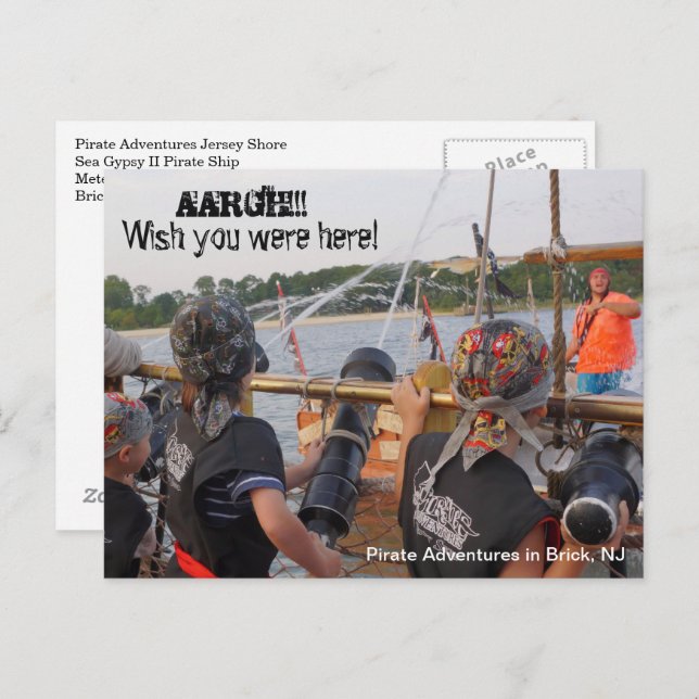 Kleine Piraten Postkarte (Vorne/Hinten)