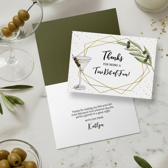 Kleine Portion Spaß Martini Soirée Dankeskarte (Von Creator hochgeladen)