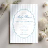 Kleine Preppy Stripes Wavy Frame Coast Babydusche