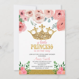 kleine Princess Baby Dusche Einladung