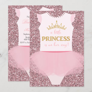 Kleine Princess-Kinderdusche Einladung