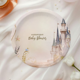 Kleine Princess Mairytale Castle Babydusche Pappteller