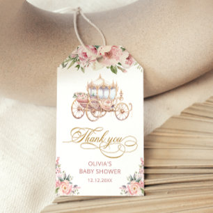 Kleine Princess Pink & Gold Baby Dusche Vielen Dan Geschenkanhänger