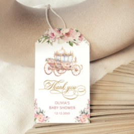 Kleine Princess Pink & Gold Baby Dusche Vielen Dan Geschenkanhänger