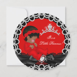 Kleine Prinzessin Baby Shower Süße Baby Mädchen Ro Einladung
