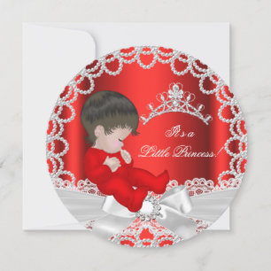 Kleine Prinzessin Baby Shower Süße Baby Mädchen Ro Einladung