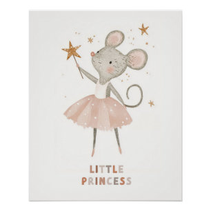 Kleine Prinzessin Ballerina, Süße Kinderzimmer Wan Poster