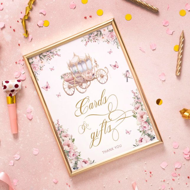 Kleine Prinzessin Blush Pink Blumenkarten und Gesc Poster (Von Creator hochgeladen)