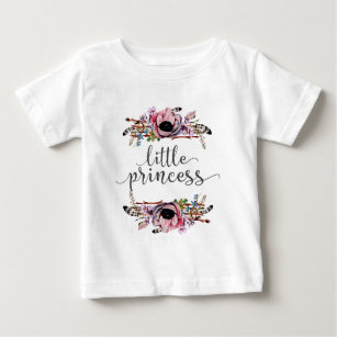 Kleine Prinzessin   Boho Chic Floral Baby Girl Tut Baby T-shirt