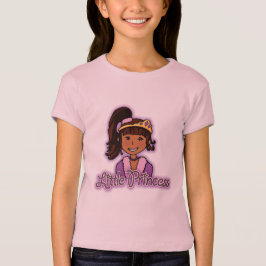 Kleine Prinzessin dunkles Haar Mädchen rosa oben Kleinkind T-shirt