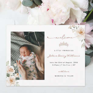 Kleine Prinzessin   Foto-Geburtsanzeige