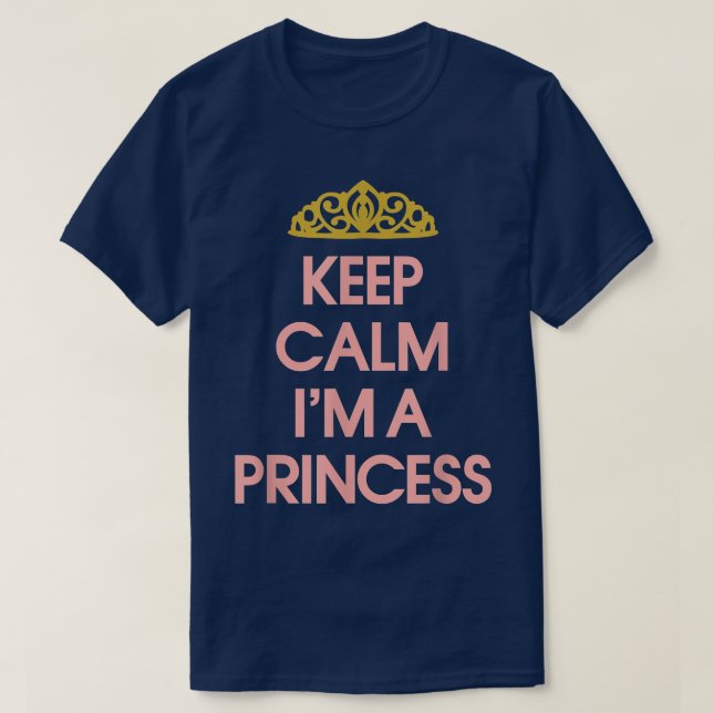 Kleine Prinzessin, Funny Behielt Ruhe, ich bin Pri T-Shirt (Design vorne)