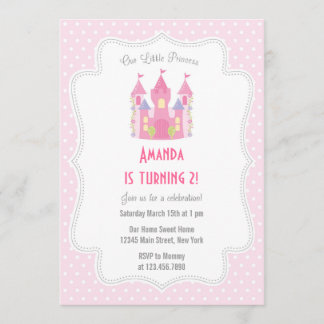 Kleine Prinzessin Geburtstagsparty Einladung Pink