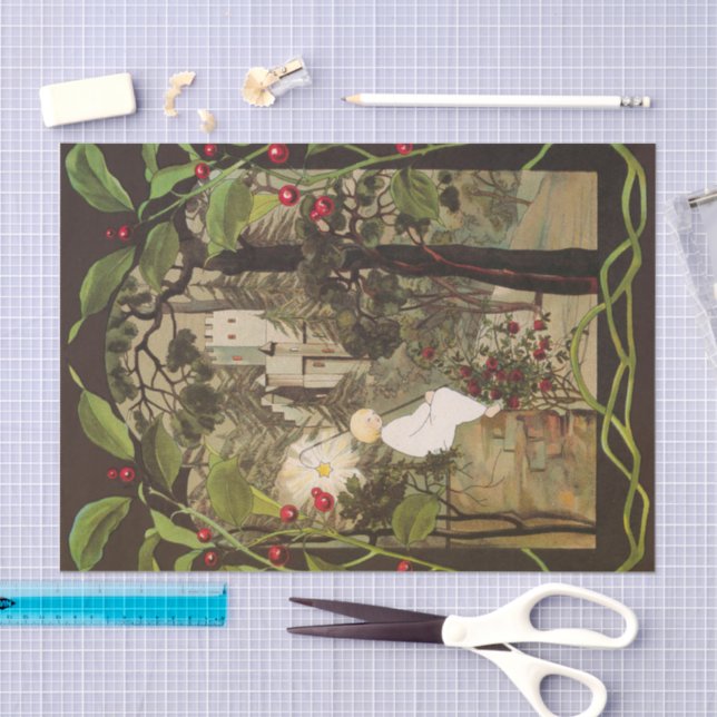 Kleine Prinzessin im Wald Seidenpapier (Handwerk)