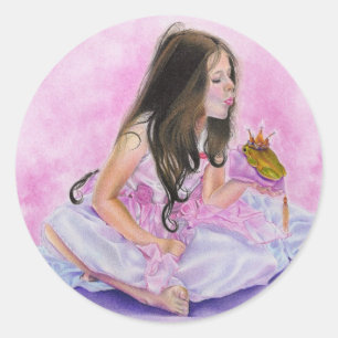 Kleine Prinzessin Kissing Frog Sticker