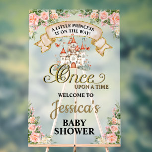 Kleine Prinzessin Märchenschloss Mädchen Baby Show Acrylschild