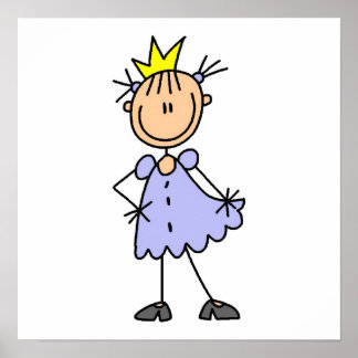 Kleine Prinzessin mit Krone Poster