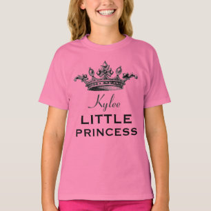 Kleine Prinzessin mit Vintagem Rosa der T-Shirt