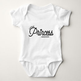 Kleine Prinzessin Moderne Typografie Personalisier Baby Strampler
