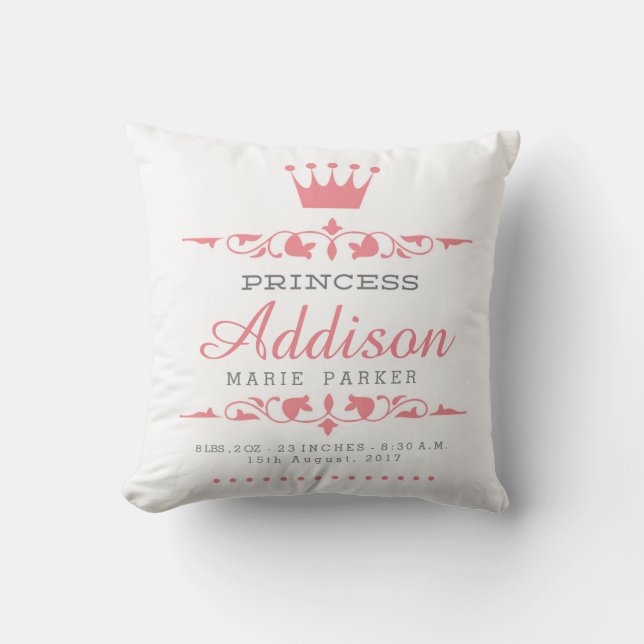 Kleine Prinzessin Nursery Pillow Kissen (Vorderseite)