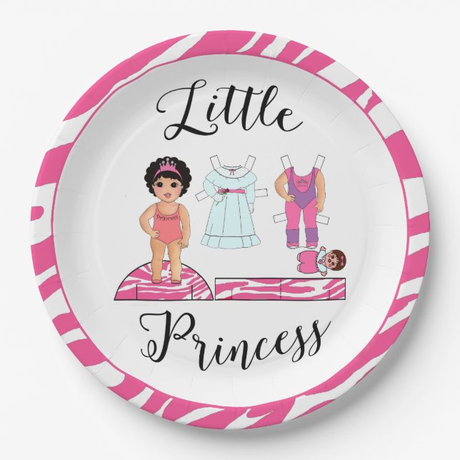"Kleine Prinzessin"-Party-Teller Pappteller (Vorderseite)