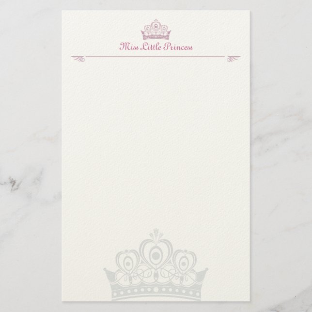 Kleine Prinzessin Personalised Note-paper Briefpapier (Vorderseite)