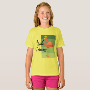 Kleine Prinzessin Rosa Flamingo Design - Mädchen B T-Shirt