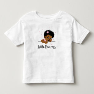 Kleine Prinzessin Schwarzes Baby Mädchen mit rosa  Kleinkind T-shirt