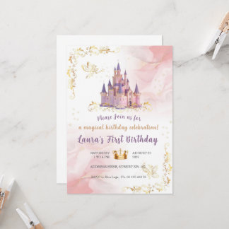Kleine Prinzessin Thema Einladung. Kinderparty. Einladung