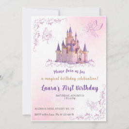 Kleine Prinzessin Thema Einladung. Kinderparty. Einladung