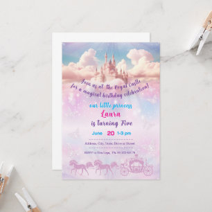 Kleine Prinzessin Thema Einladung. Kinderparty. Einladung