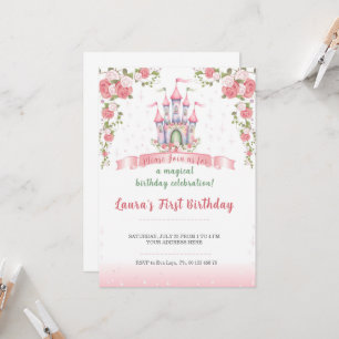 Kleine Prinzessin Thema Einladung. Kinderparty. Einladung