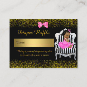 Kleine Prinzessin-Windeln-Raffelkarten, glitterpin Begleitkarte
