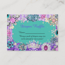 Kleine Prinzessin-Windeln-Raffelkarten, Schmuck Begleitkarte