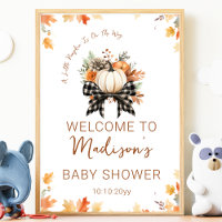 Kleine Pumpkin Baby Dusche Blumen & Kariert Willko