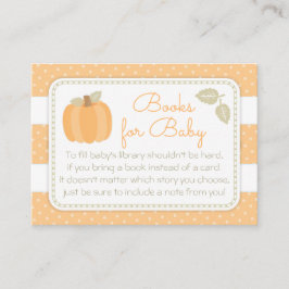 Kleine Pumpkin Baby Dusche bringen ein Buch Begleitkarte