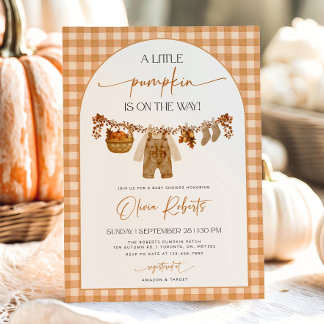 Kleine Pumpkin Baby Dusche Einladung Vorlage