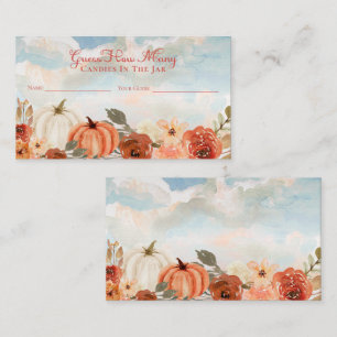 Kleine Pumpkin Baby Dusche schätzt wie viele Kanad Begleitkarte