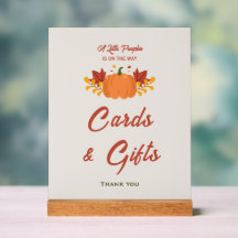 Kleine Pumpkin Baby Duschkarten & Geschenkssignatu