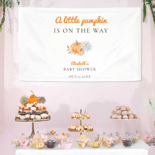 Kleine Pumpkin Babydusche Elegant Einfache Moderne Banner