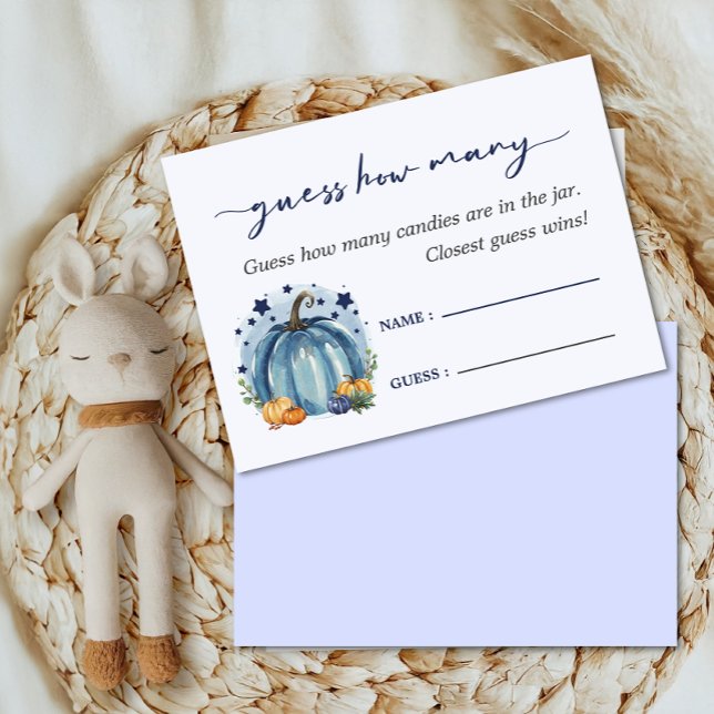 Kleine Pumpkin Boy Baby Dusche schätzt wie viele Begleitkarte (Von Creator hochgeladen)