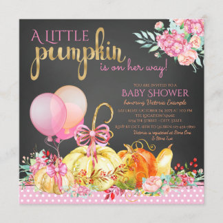 Kleine Pumpkin Chalkboard Kinderdusche Einladungen