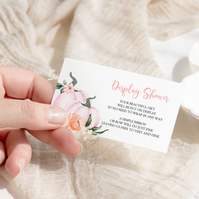 Kleine Pumpkin Display Babyduschenkarte Begleitkarte (Von Creator hochgeladen)