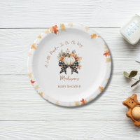 Kleine Pumpkin Fall Baby Dusche Bläschen & Kariert