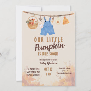 Kleine Pumpkin Farm Fall Baby Dusche Einladung