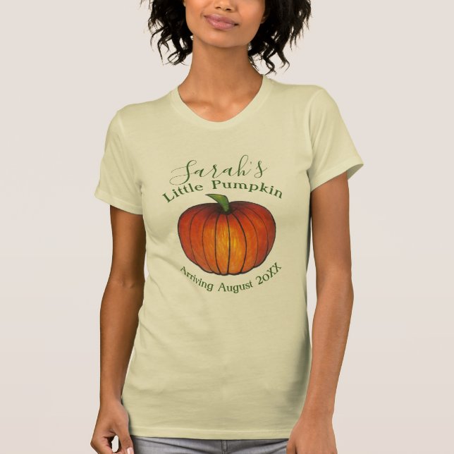 Kleine Pumpkin Kinderdusche Neue Anreise Herbst T-Shirt (Vorderseite)